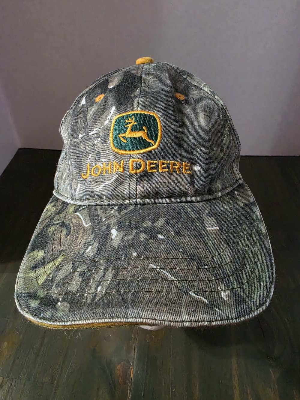 John Deere Camo Baseball Cap - Green & Yellow Logo